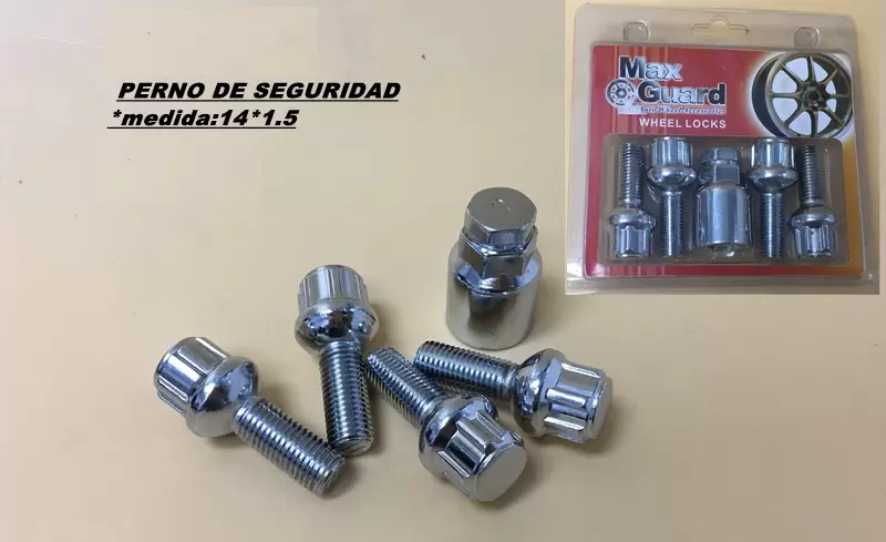 SET DE PERNOS DE SEGURIDAD 14X1.50